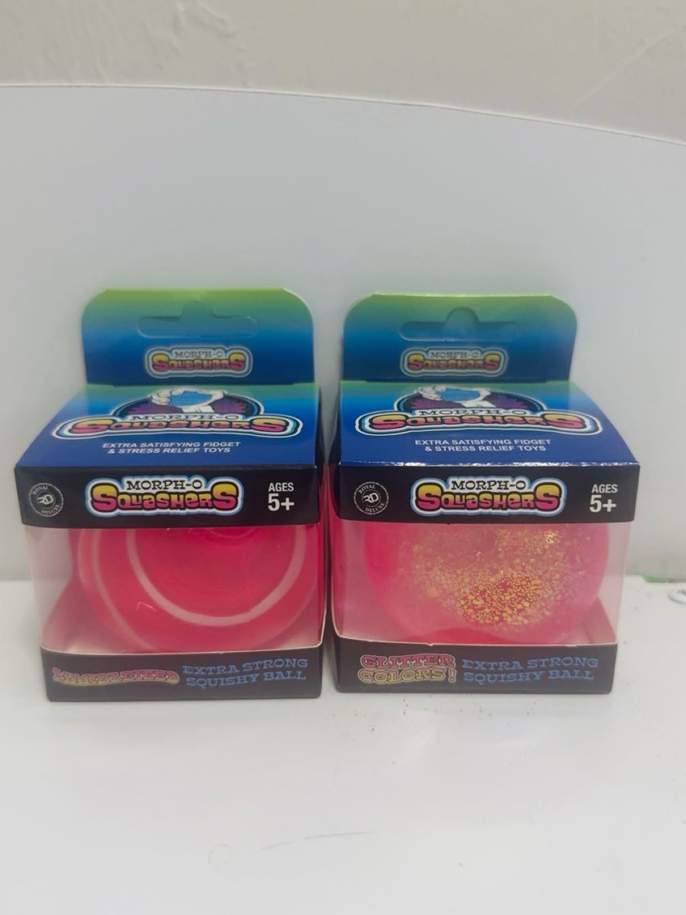 Two Pink Extra Strong Squishy Ball - Kids Toy